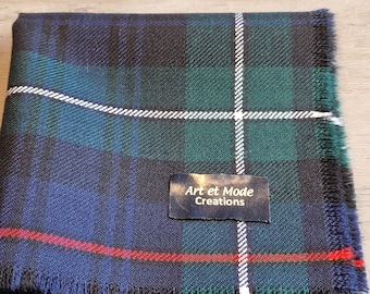 MacKenzie Modern 100% Pure New Wool Tartan/Plaid Self Fringed Pocket/Square 29cmx29cm