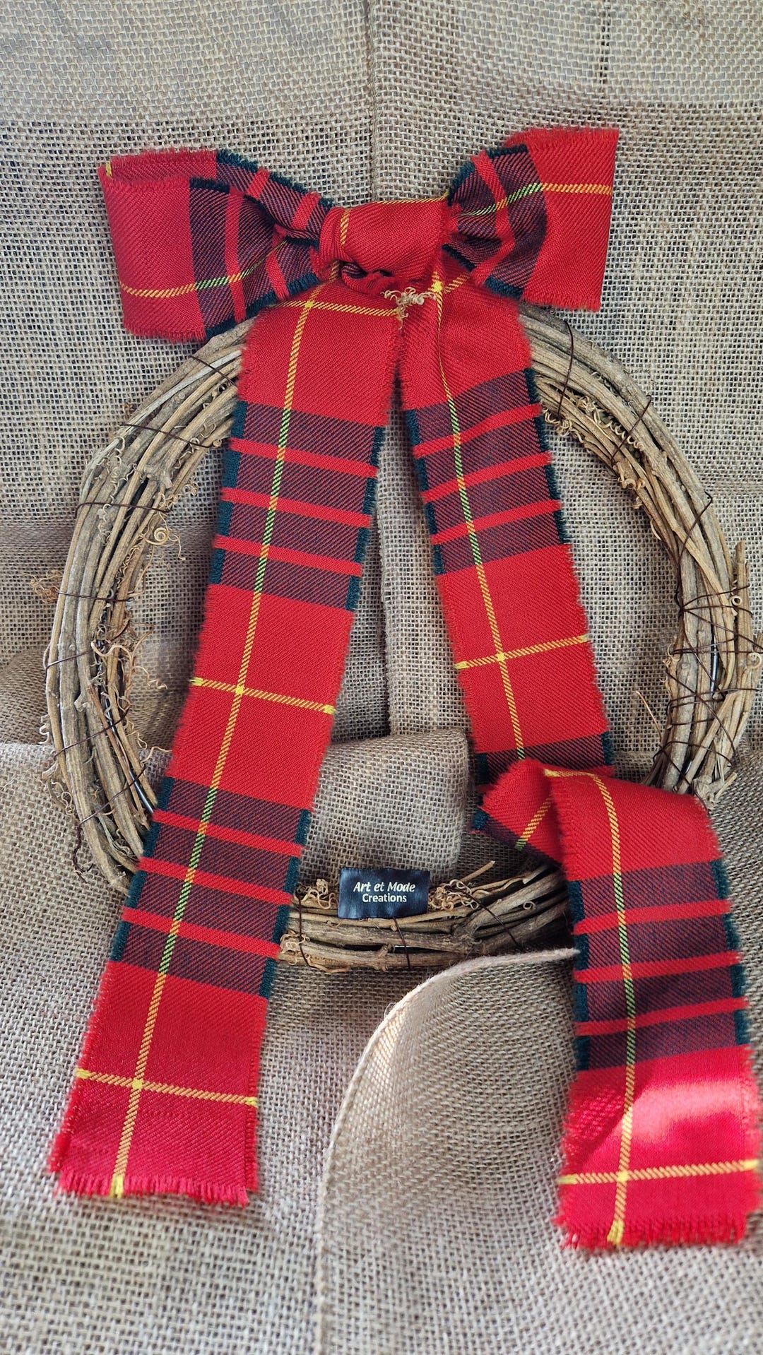 Cameron Red Modern 100% Wool Tartan/plaid Self Fringed Ribbon - Etsy