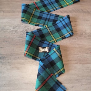 MacEwan Ancient 100% Pure Wool Tartan/Plaid Self Fringed Handfasting Ribbon 140cmx7cm