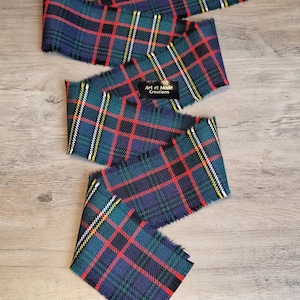 Nicholson Hunting Modern 100% Wool Tartan/Plaid Self Fringed Handfasting Ribbon 140cmx7cm