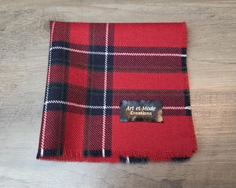 Inverness Modern 100% Pure New Wool Tartan/Plaid Self Fringed Pocket/Square 28cmx28cm