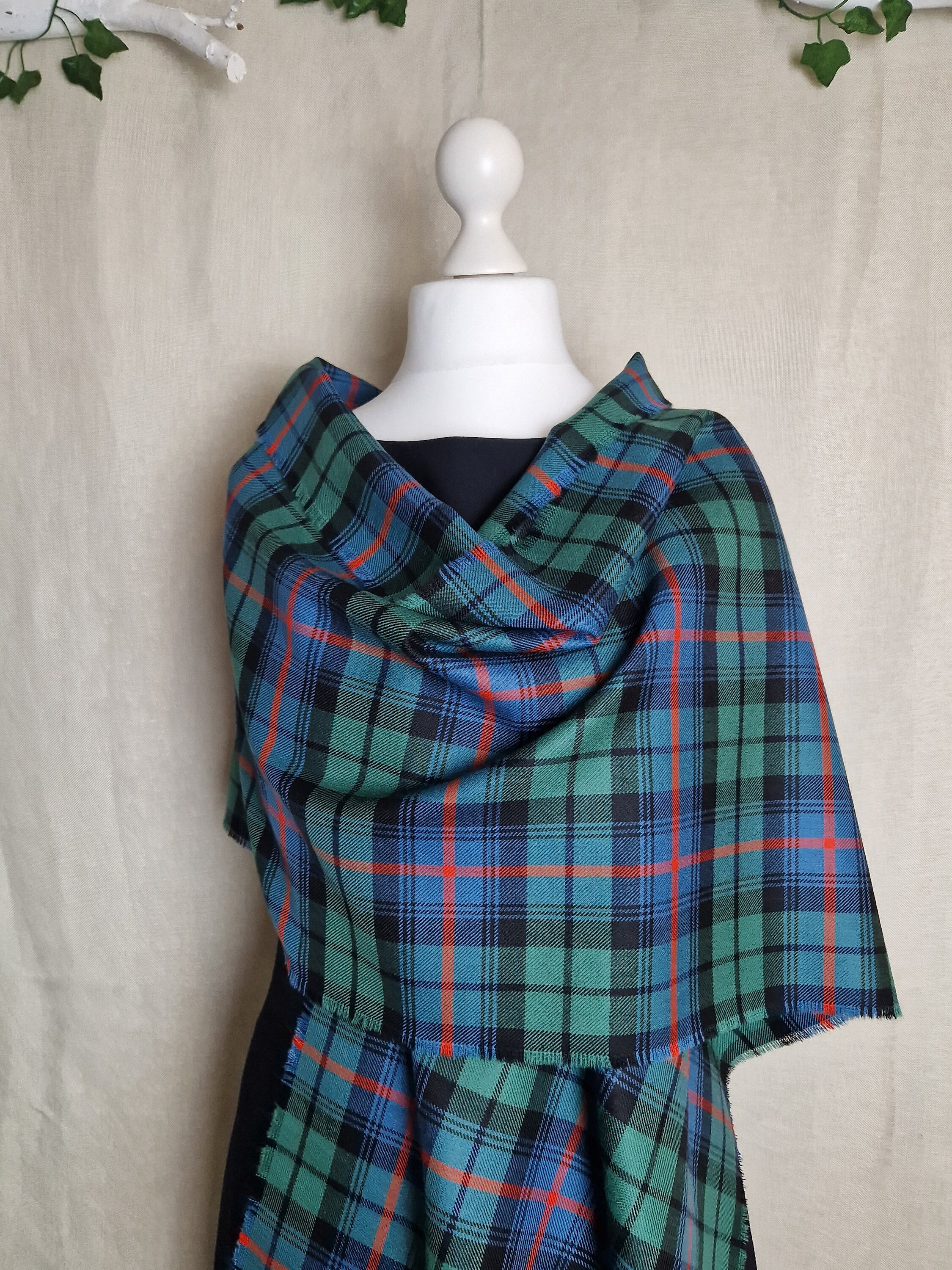 Plaid Silk Ribbon Scarf | Echo