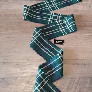 Tweedside 100% wool Tartan/Plaid Self Fringed Handfasting Ribbon 140cmx7cm