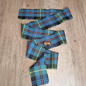 Farquharson Ancient Old Colours 100% Wool Tartan/Plaid Self Fringed Handfasting Ribbon 140cmx7cm