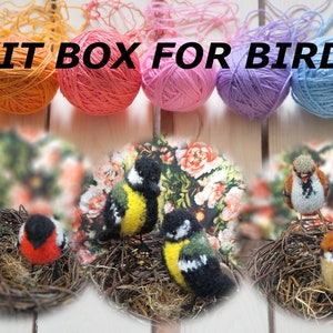 Diy Kit | Box | Diy | crochet realistic birds Sparrow