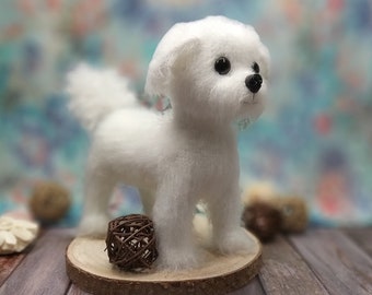 Handmade Crocheted Maltese Stuffed Animal | Personalized Dog Lover Gift