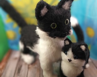 Crochet pattern | Realistic | Black and white Cat | balcak cat | white cat | amigurumi | Tuxedo | cat | pdf