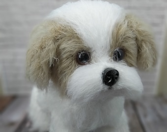 white shih tzu stuffed animal