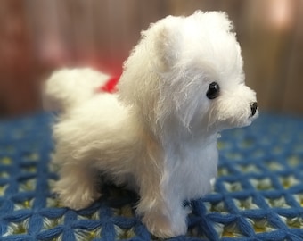 Handmade Crocheted Spitz Dog Plush | Personalized Puppy Gift