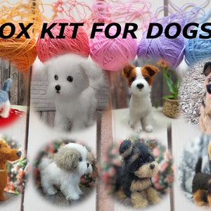 BOÎTE DE TROUSSE DE BRICOLAGE | chien au crochet | Amigurumi | Pour mes modèles | Personnalisé | Cadeau pour crocheteur | Personnalisé