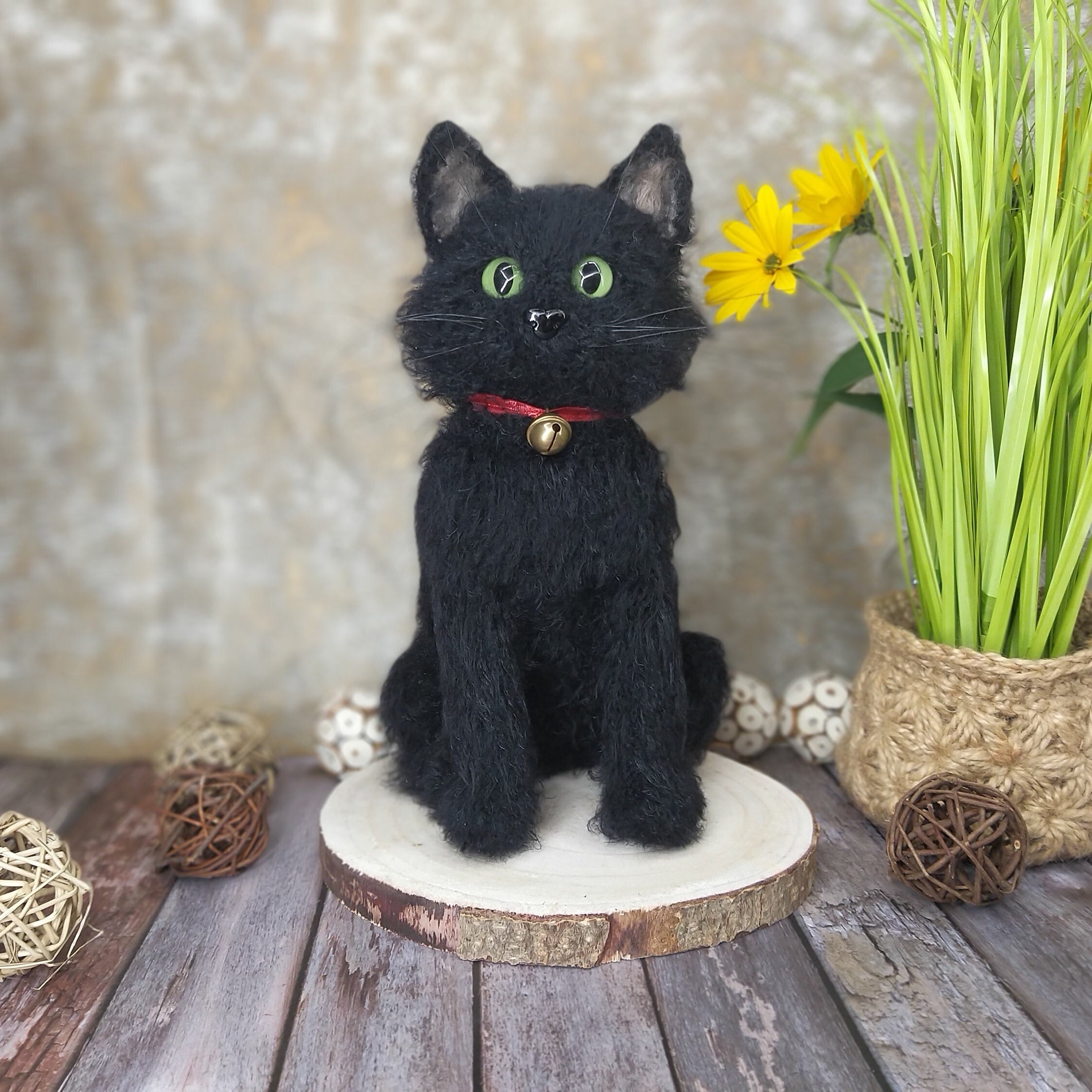 リアルなかぎ針編みの黒猫編みぐるみのパターン（PDF） - Etsy 日本