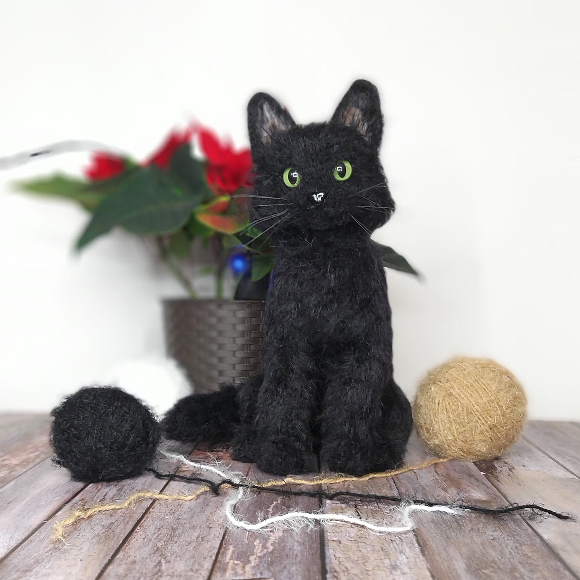 バブーシュカの黒猫さんのあみぐるみ バブーシュカの黒猫さんのあみぐるみ