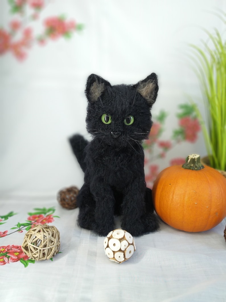 Crochet Pattern Black Cat Realistic Amigurumi Cat Gray cat White cat Digital PDF image 2