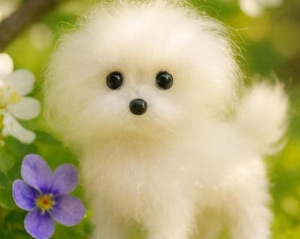 Crochet Patterns Dog Maltese | Crochet Pattern Maltipoo | Mini