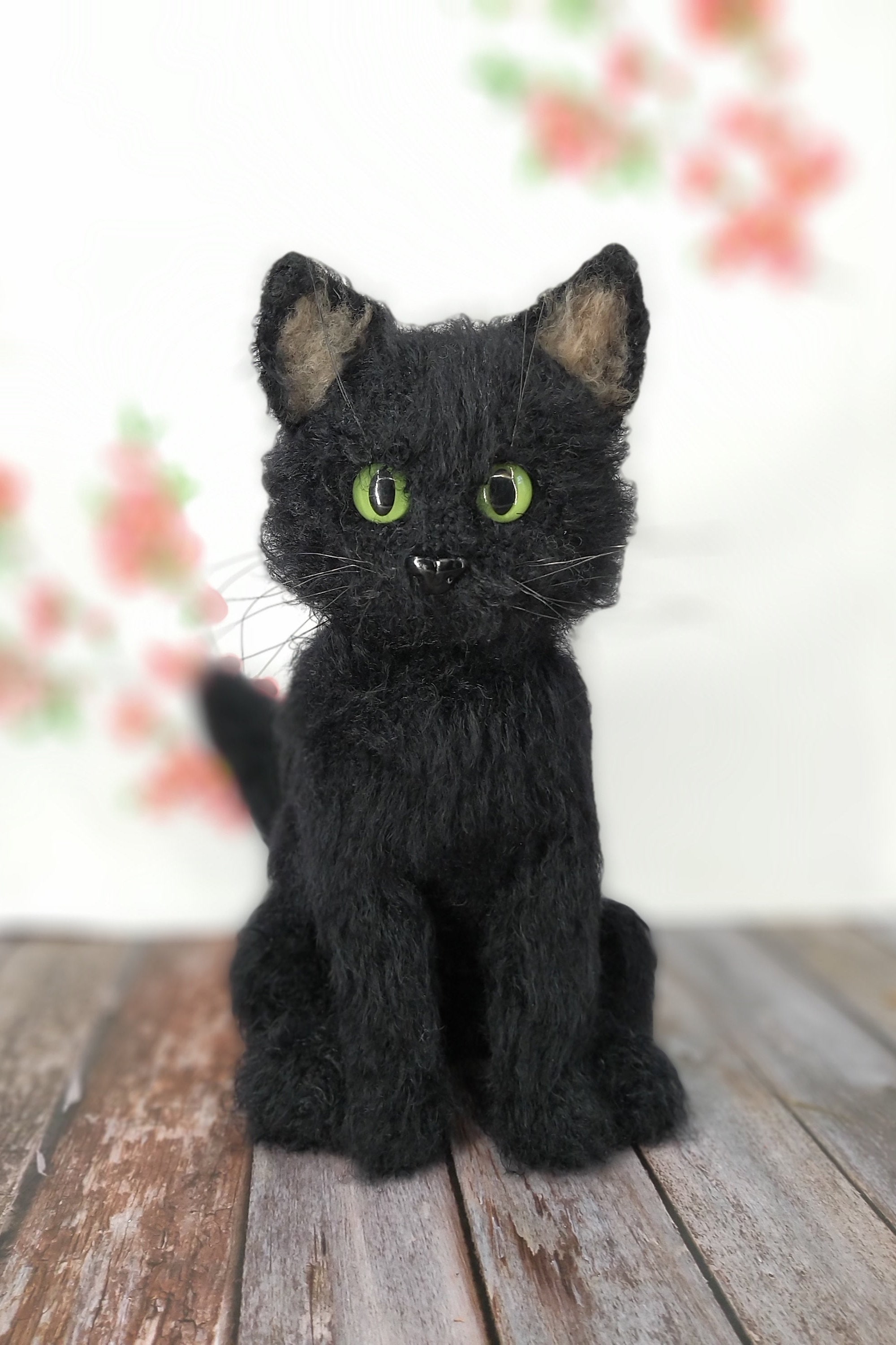 リアルなかぎ針編みの黒猫編みぐるみのパターン（PDF） - Etsy 日本