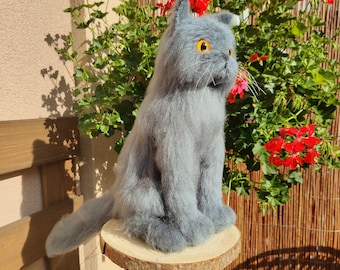 Realistic British Shorthair Cat Crochet Pattern (PDF)