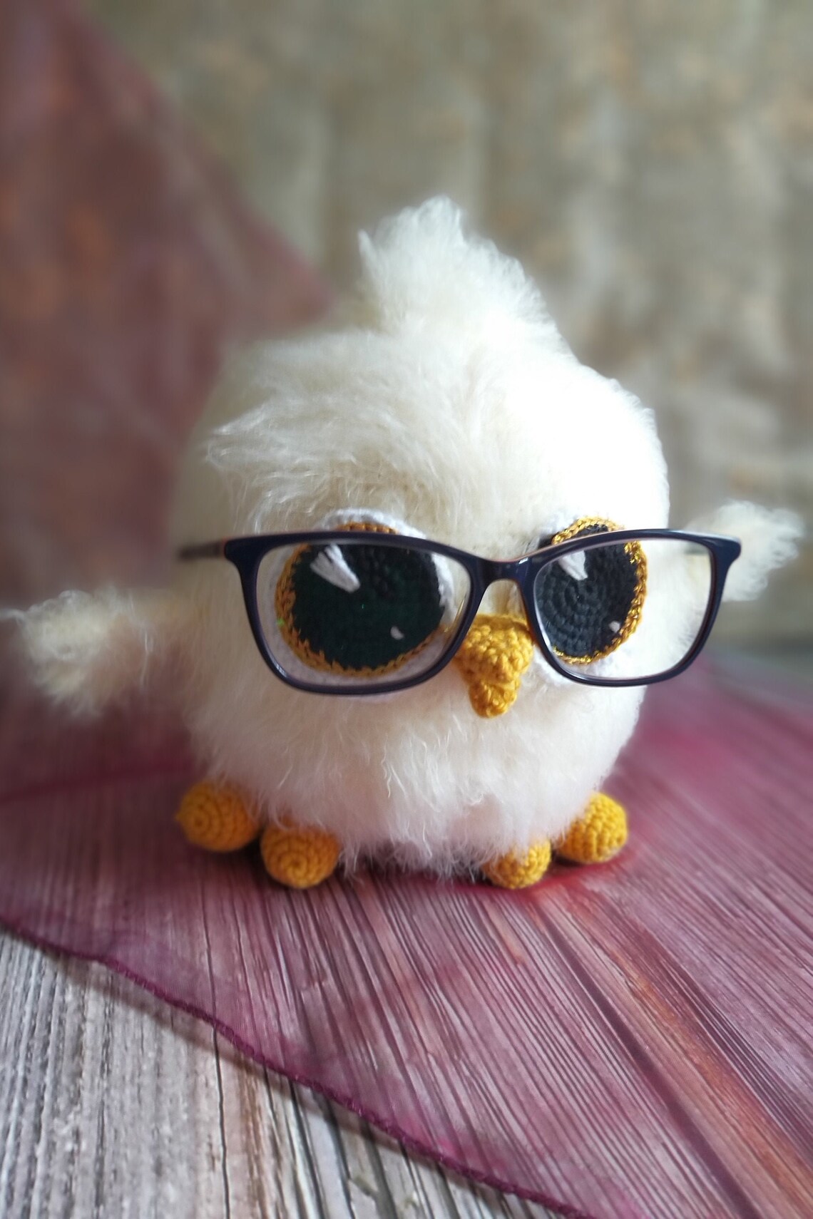 Owl Eyeglasses Holder Crochet Pattern Amigurumi Etsy