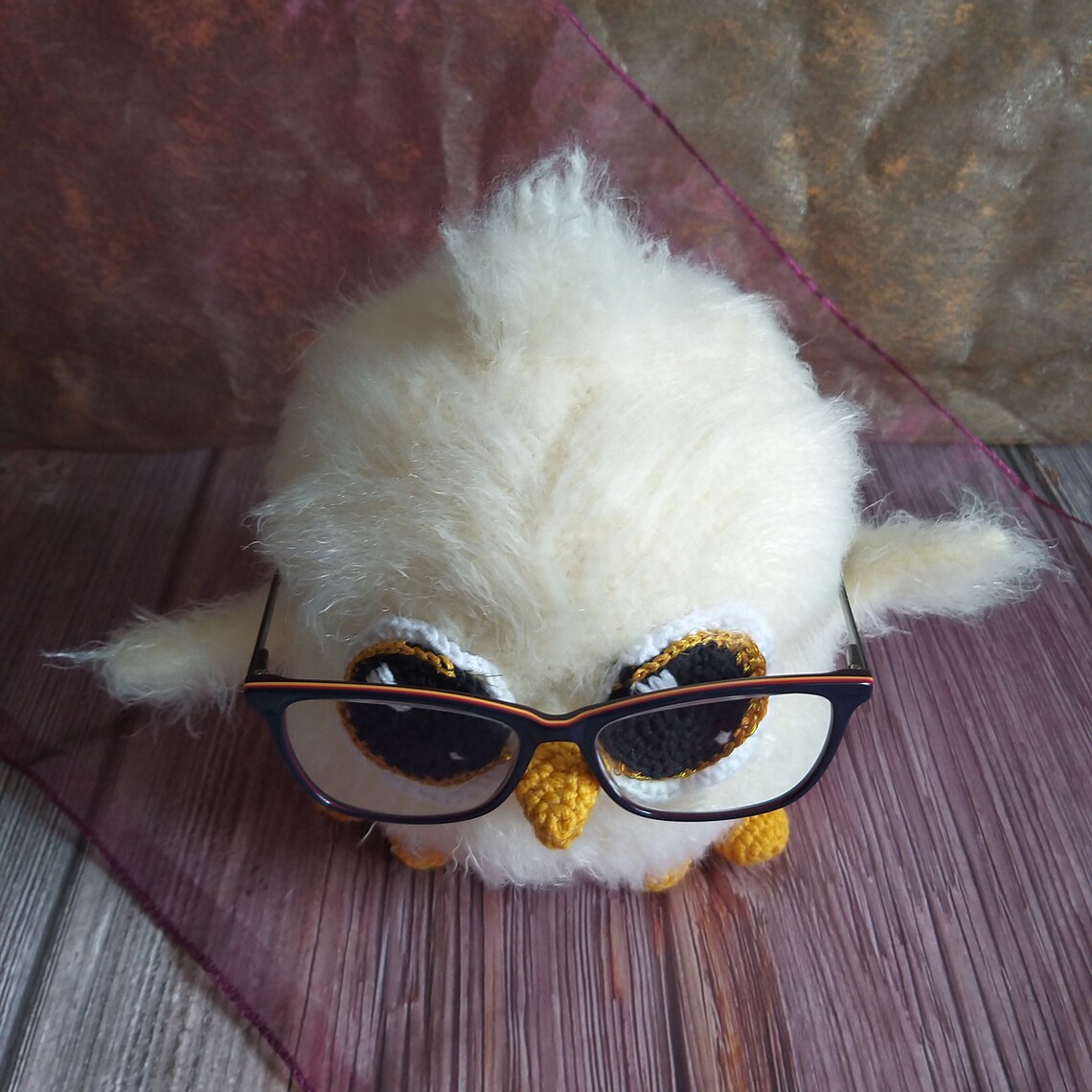 Owl Eyeglasses Holder Crochet Pattern Amigurumi Etsy