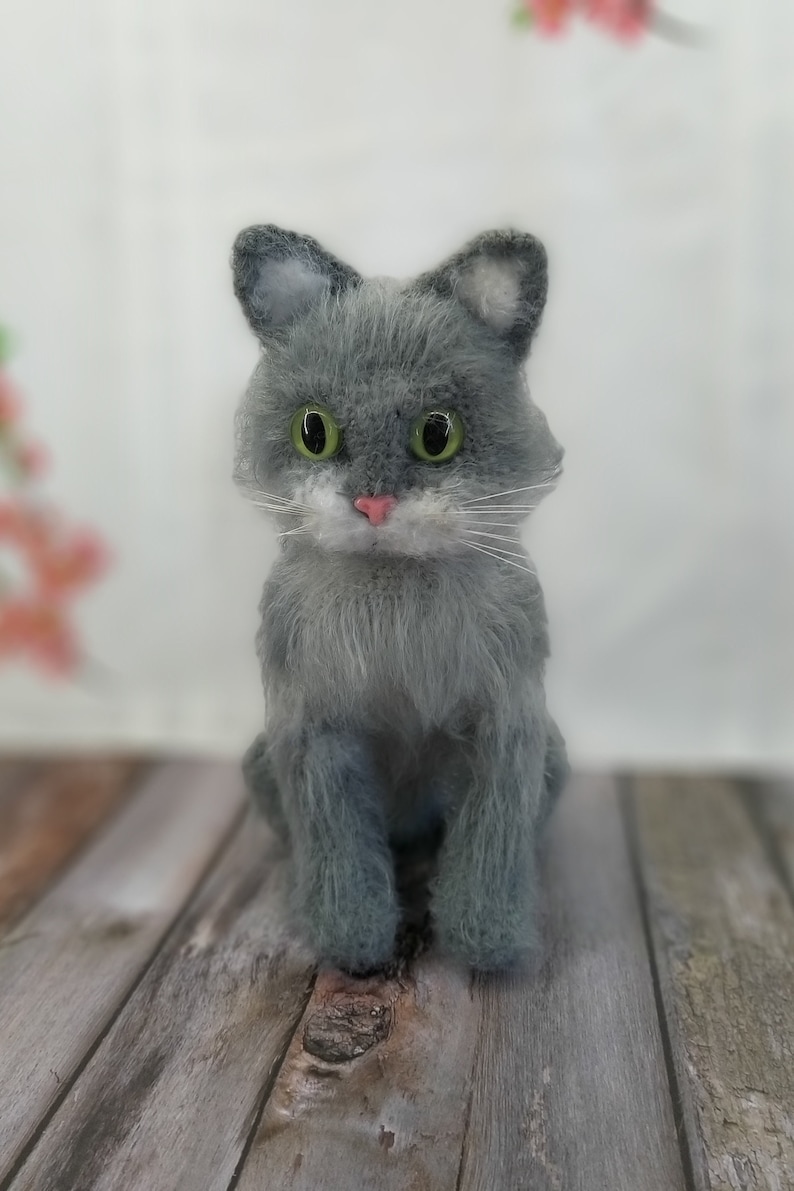 Crochet Pattern Black Cat Realistic Amigurumi Cat Gray cat White cat Digital PDF image 10