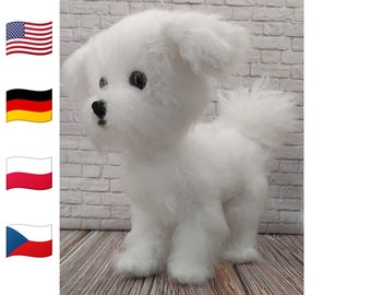 Crochet Patterns Dog Maltese | Crochet Pattern Maltipoo