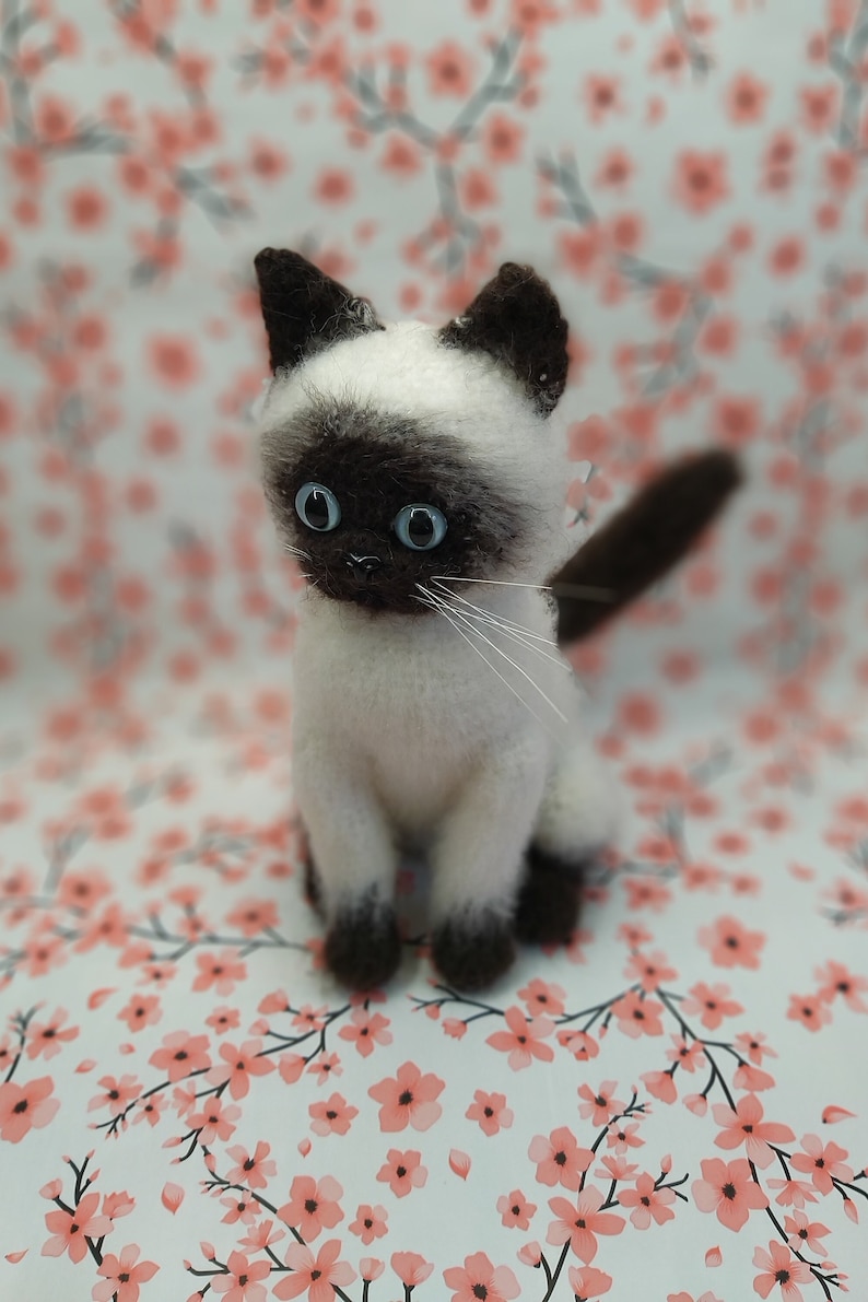 Siamese cat amigurumi crochet pattern Realistic cat cats handmade PDF DIY Tutorial Instruction crochet lover cats image 4