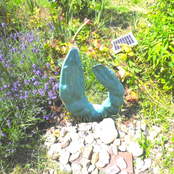 Keramikfigur GARNELE für Gartenbrunnen