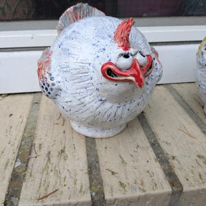 large white ceramic chicken
