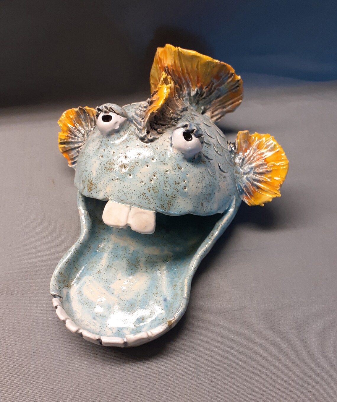 Fish bowl ceramic fish unique gift ceramic sculpture Etsy