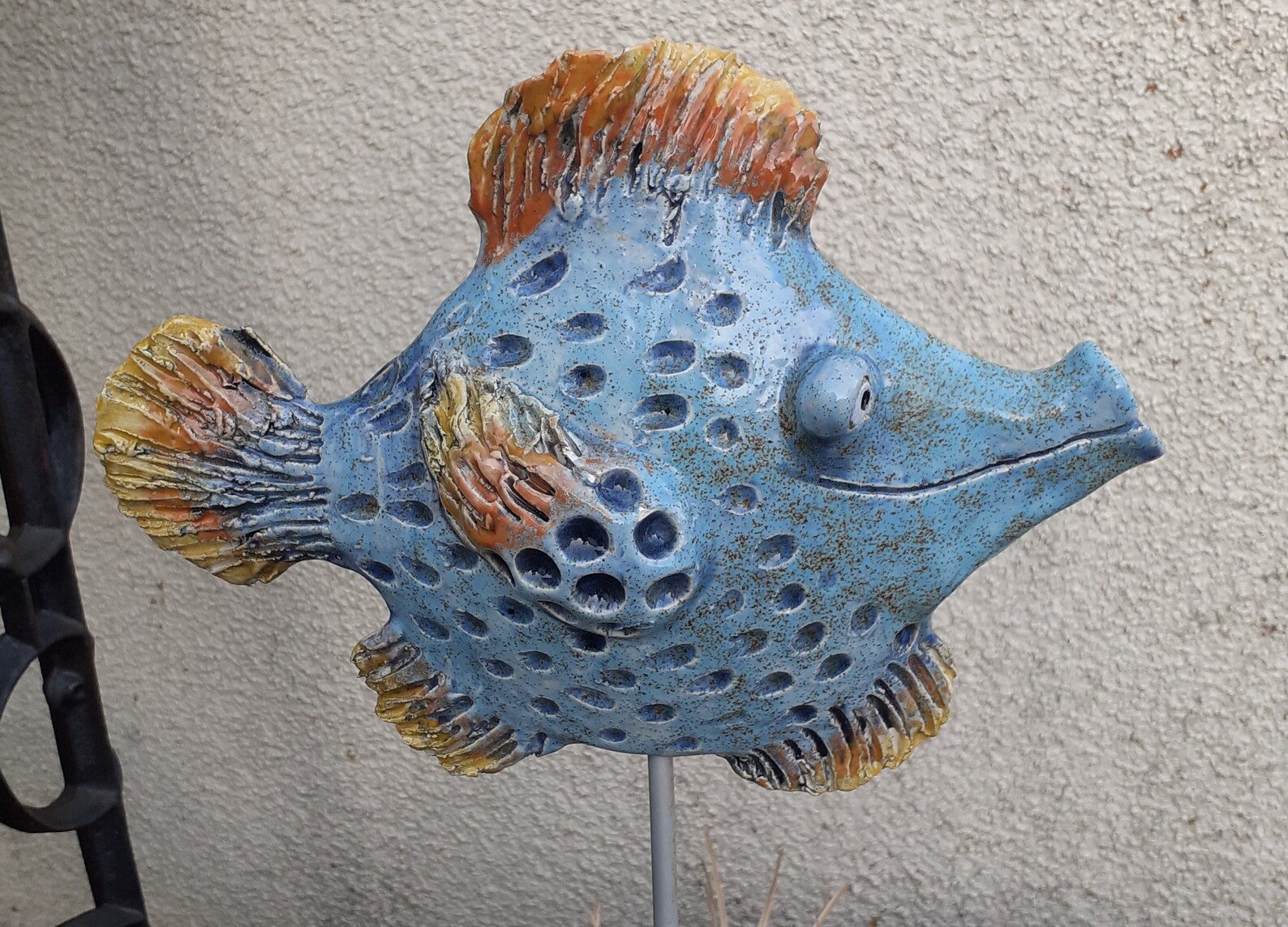 Ceramic fish scalar ceramic sculpture handmade pottery Etsy