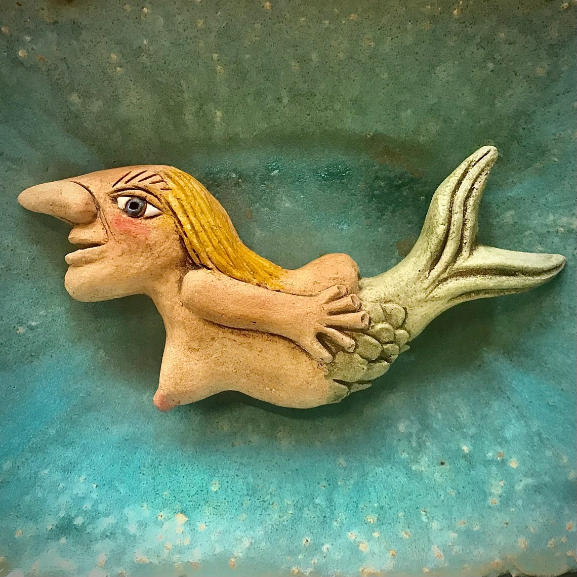 Ceramic wall art Mermaid Etsy