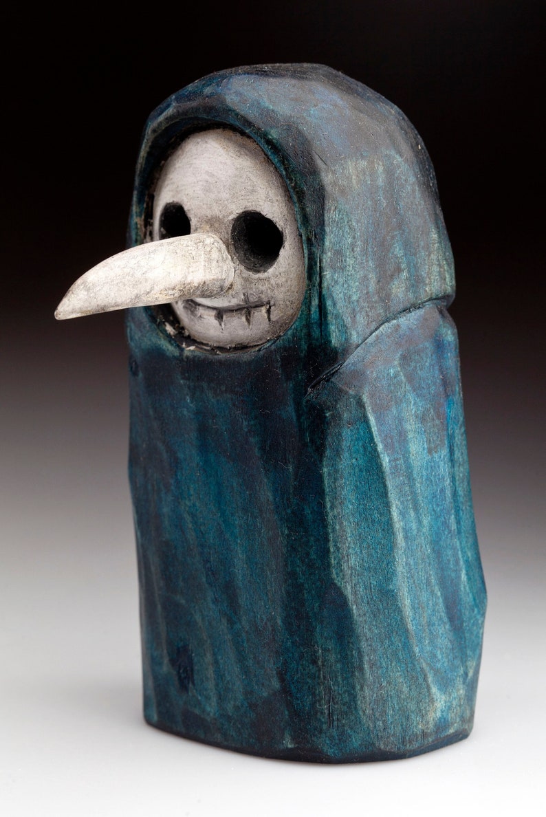 Wooden Statue Charm Plague Doctor Cornelius Etsy Canada