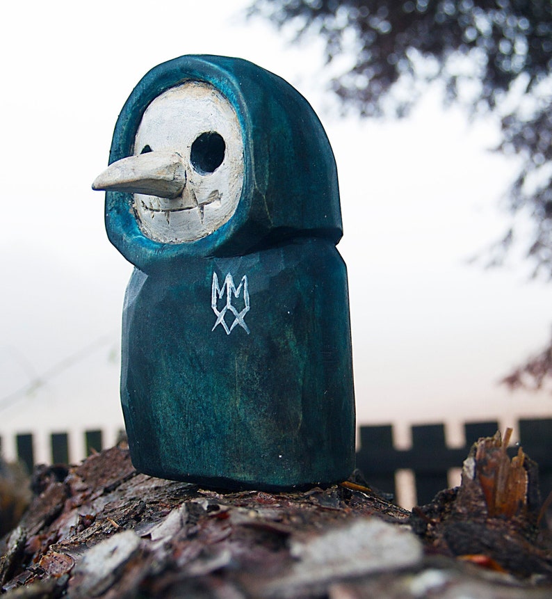 Wooden Statue Charm Plague Doctor Cornelius Etsy Canada