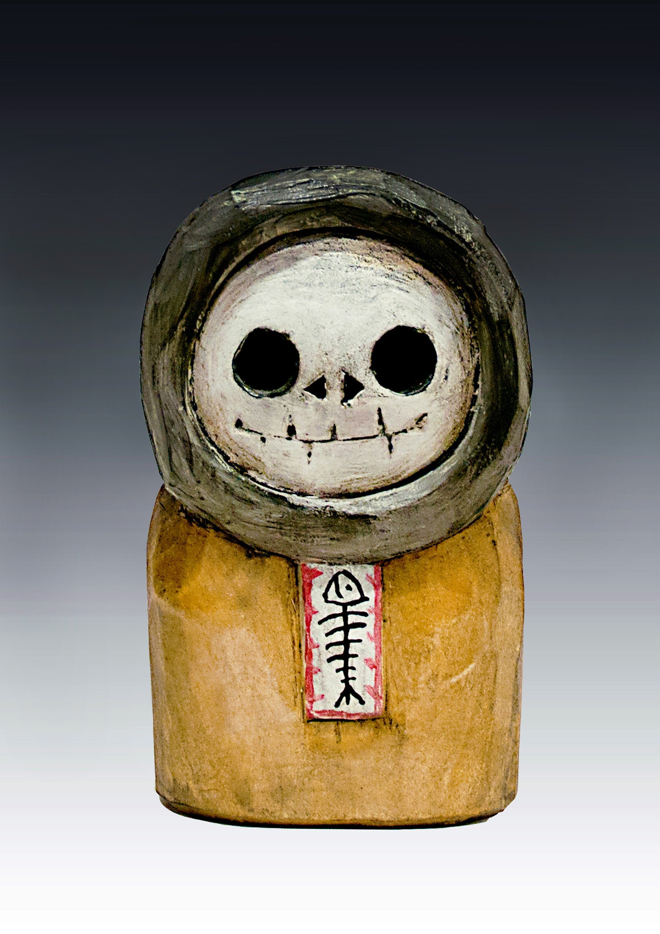 Wooden Statue Charm -tornasuk(eskimo Demon Spirit) - Etsy