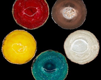 Miska ceramiczna - szkliwo metaliczne