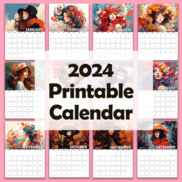 Female Portraits Calendar - Etsy