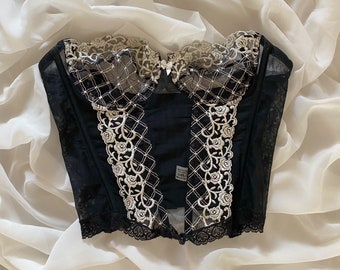 Black Lace Bustier 75B/70C/80A