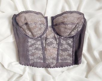 Schwarzes Spitzen Bustier 75C/70D/80B