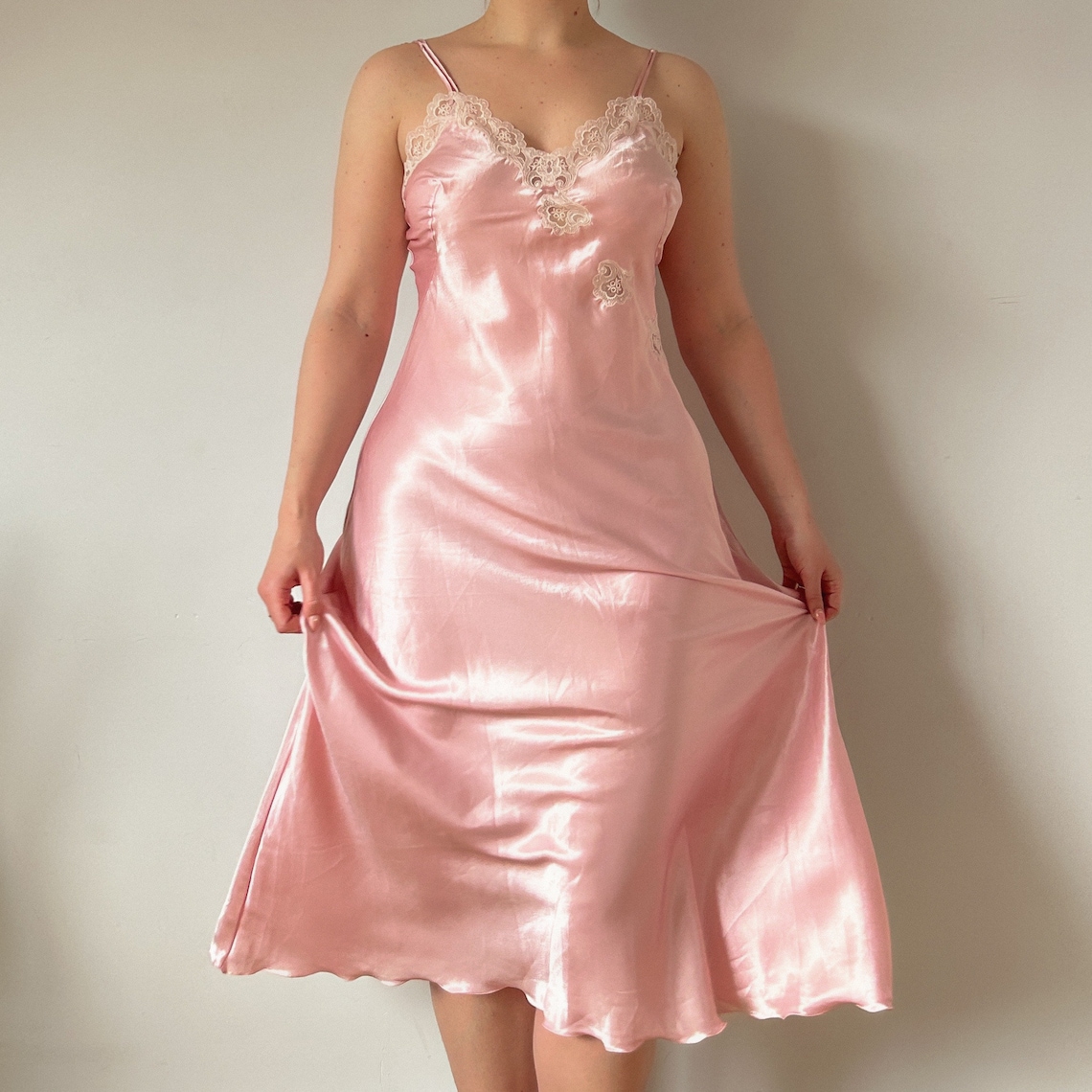 Baby Pink Satin Gown main image 0