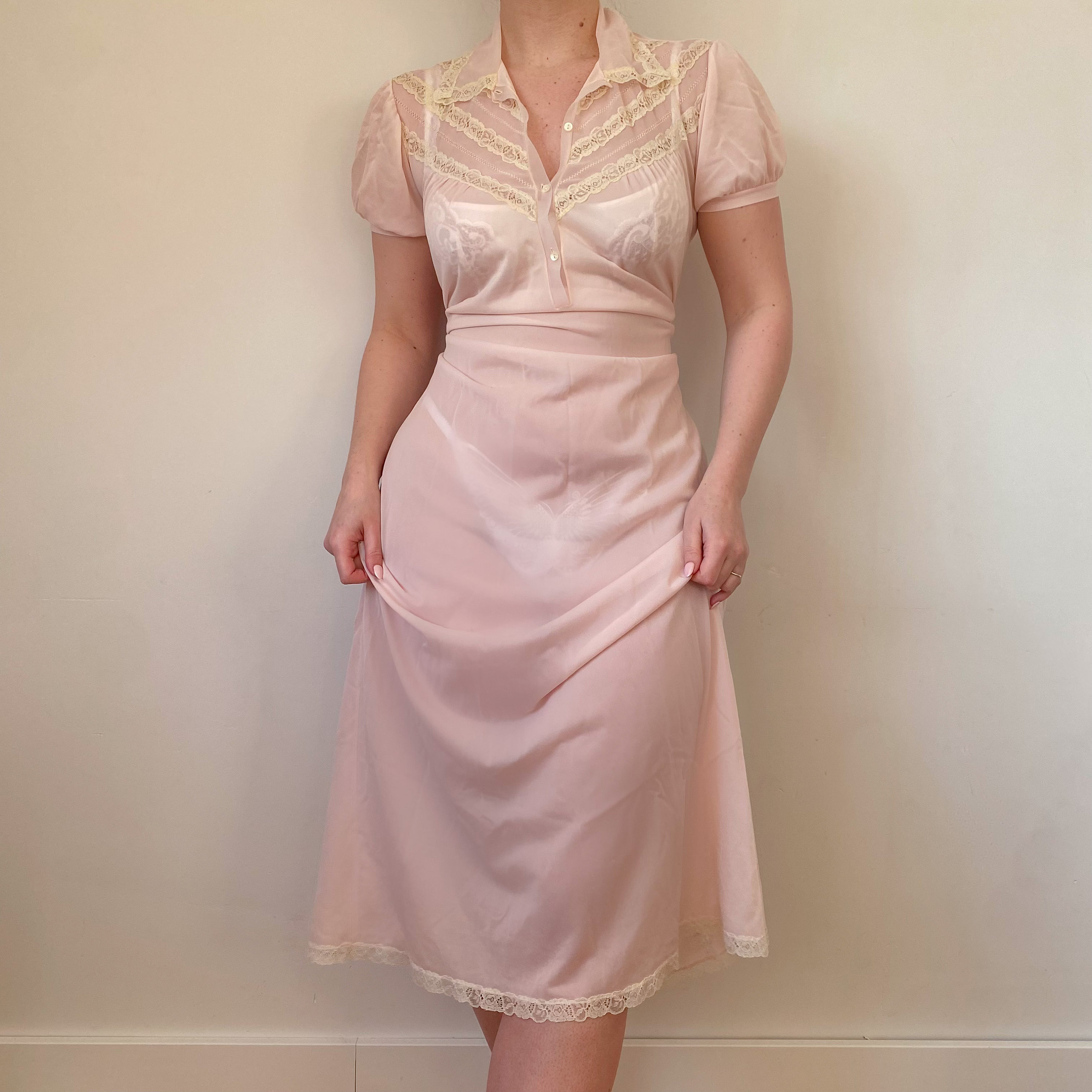 pink slip gown