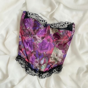 90s Purple Bustier Set