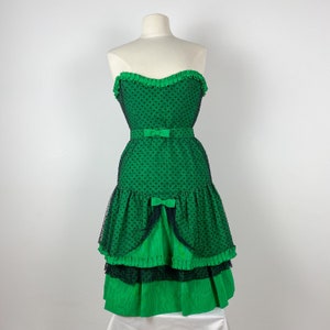 80s Emerald Cocktail Dress