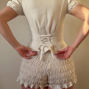 LUNA CROP BLOUSE / LILAC LACE