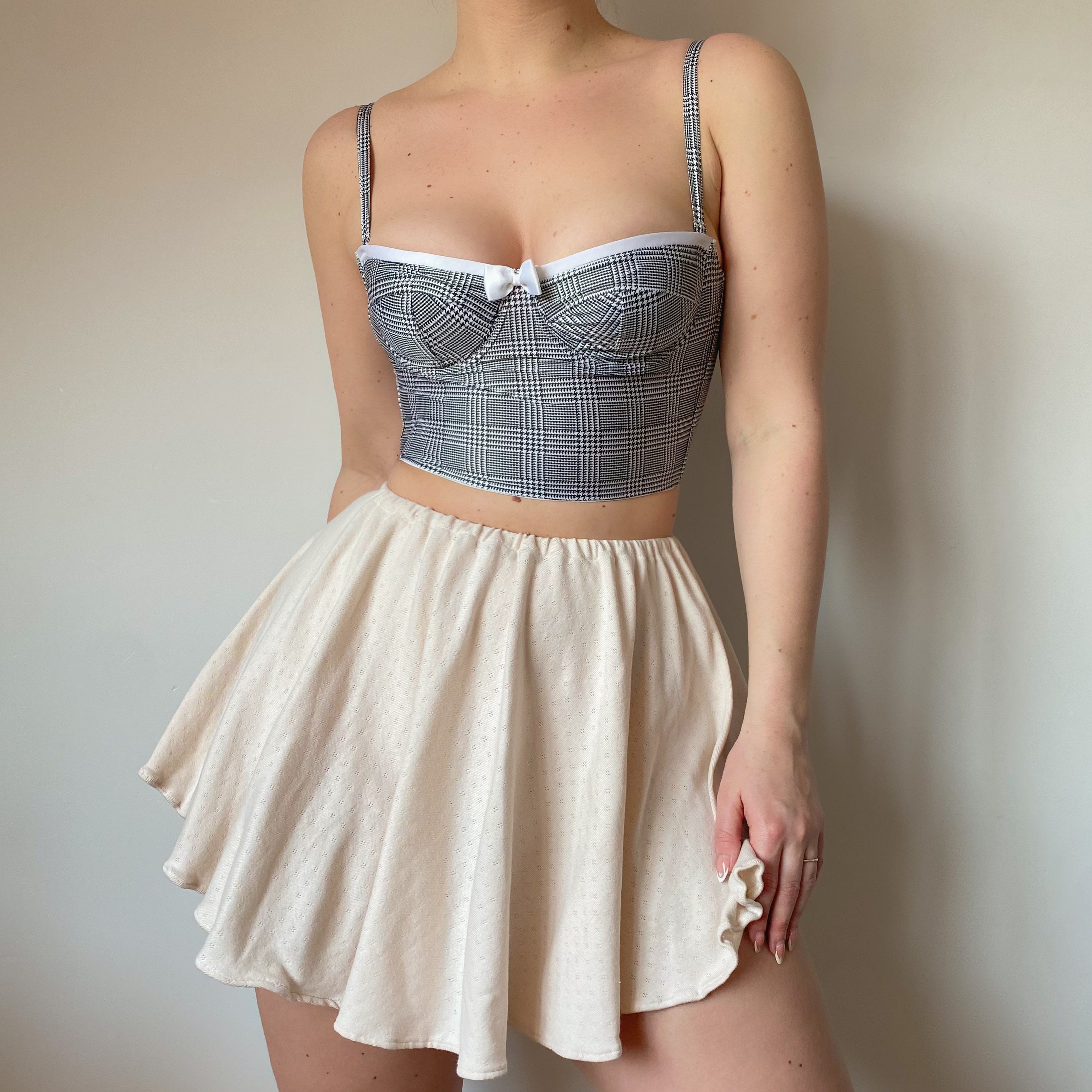 Striped Bow Bustier