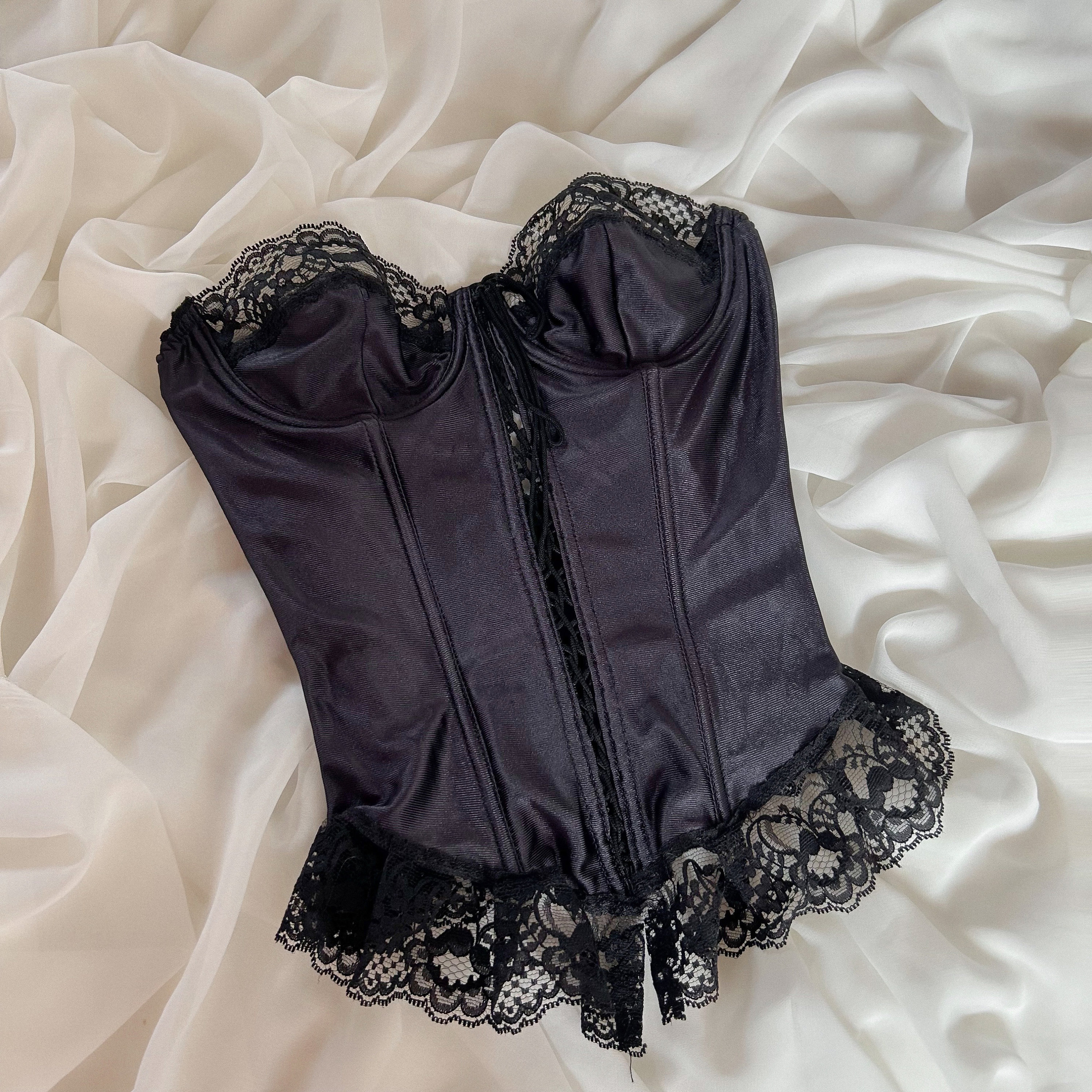 Klassisches Schwarzes Bustier 75B/70C/80A