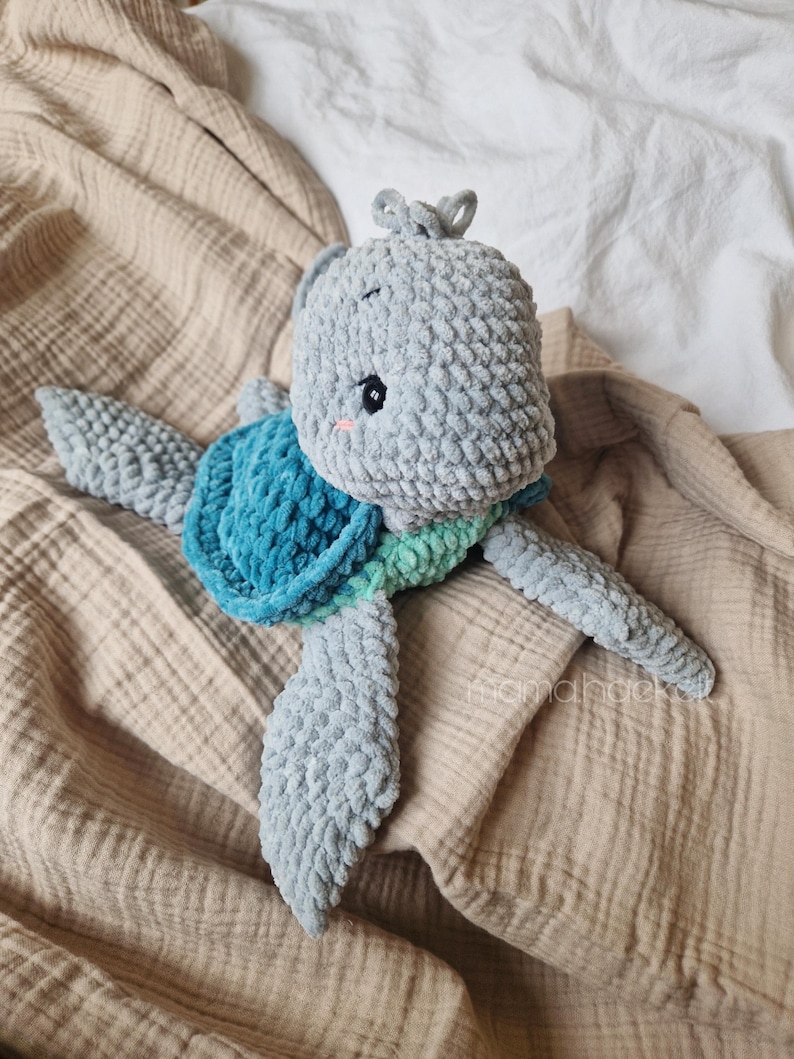 Turtle Leif Digital Crochet Pattern DIY Cuddly Blanket / Comforter Crochet Amigurumi German, English, Spanish image 10