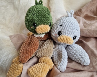 Ente Albert Häkelanleitung DIY Kuscheltuch häkeln Amigurumi Deutsch, English, Espaniol