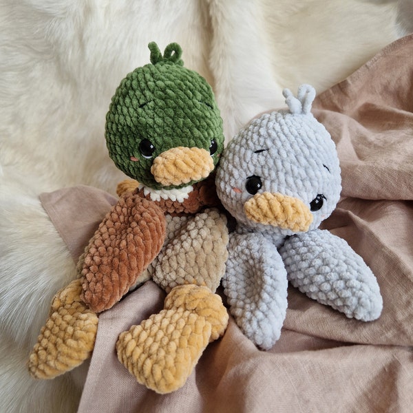 Duck Albert haakpatroon DIY knuffeldeken gehaakt Amigurumi Duits, Engels, Espaniol