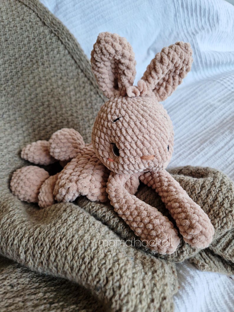 Patrón de crochet digital "Conejo Hedi" para arrullo/manta de crochet Amigurumi Alemán, Inglés, Español imagen 7