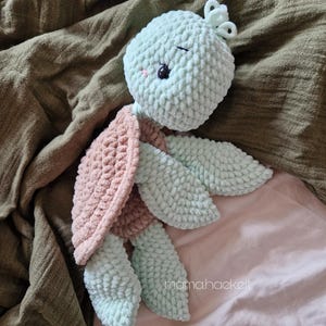 Turtle Leif Digital Crochet Pattern DIY Cuddly Blanket / Comforter Crochet Amigurumi German, English, Spanish image 11