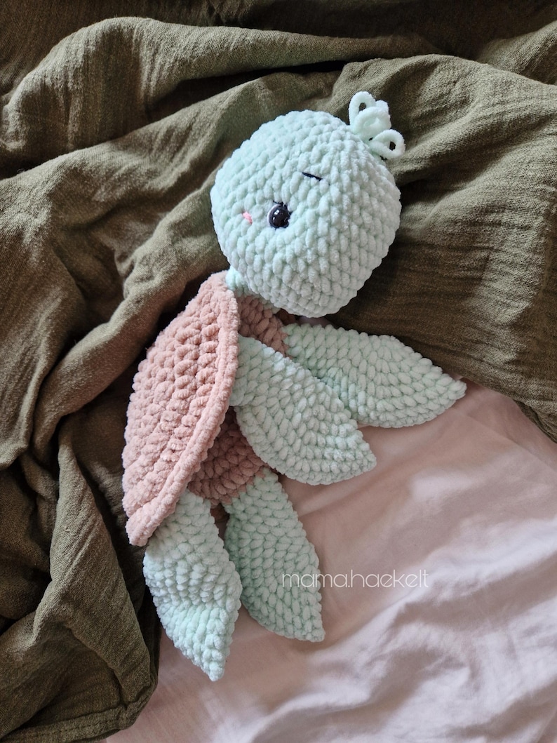 Turtle Leif Digital Crochet Pattern DIY Cuddly Blanket / Comforter Crochet Amigurumi German, English, Spanish image 11